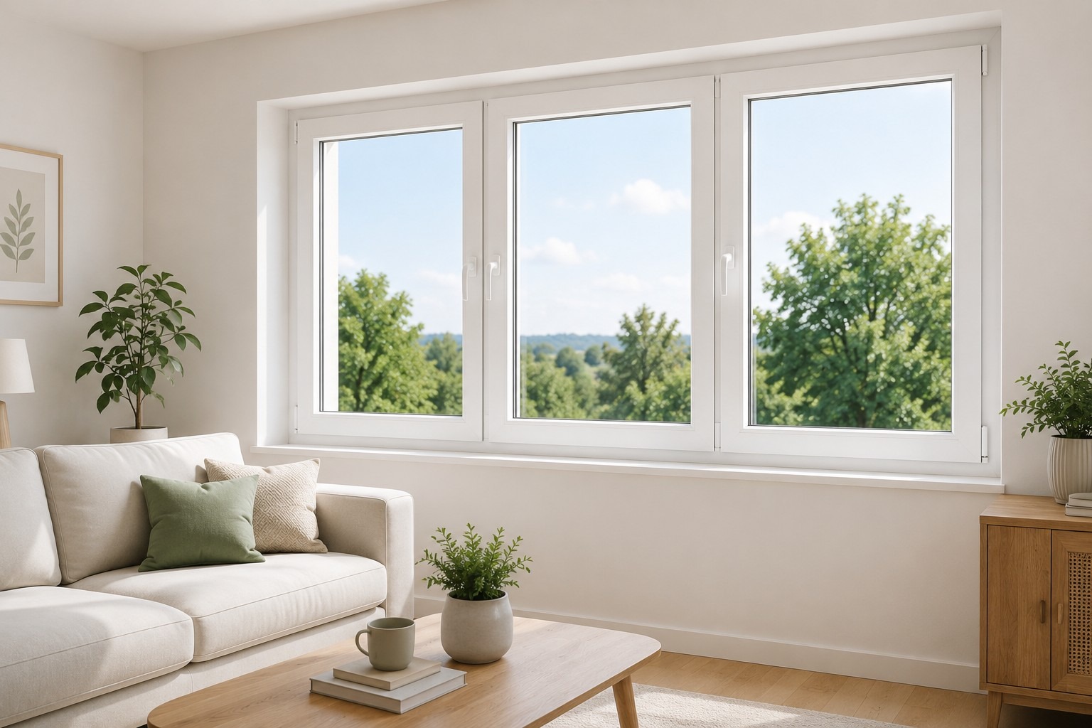 Ventana blanca estándar para vivienda