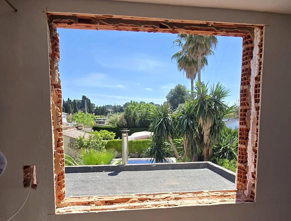 Apertura de hueco para nueva ventana
